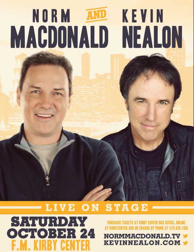‘SNL’ alumni Norm Macdonald and Kevin Nealon perform stand-up in Wilkes-Barre on Oct. 24
