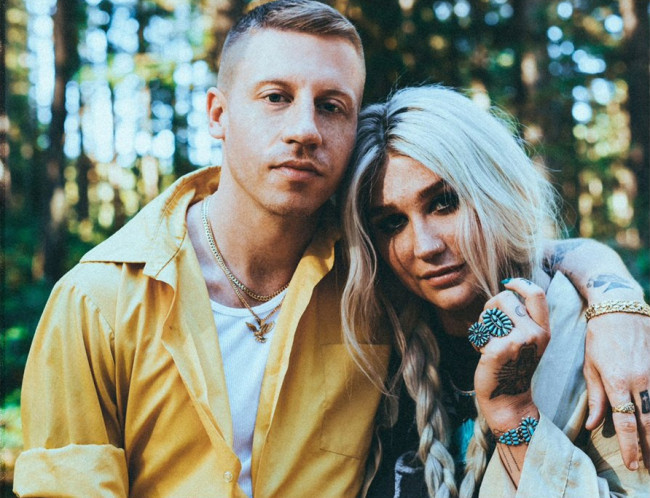 Chart toppers Kesha and Macklemore perform together at Hersheypark Stadium on July 21
