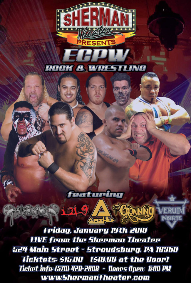 ECPW Rock & Wrestling takes over Sherman Theater in Stroudsburg on Jan. 19