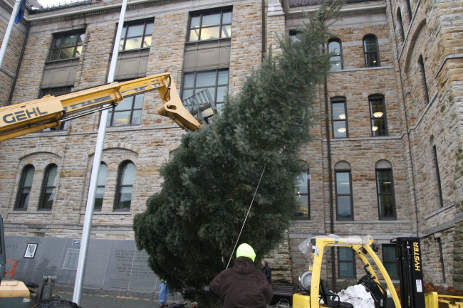 Lackawanna County lights up Courthouse Christmas tree with carols and hot chocolate on Dec. 5