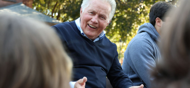 Actor Martin Sheen visits King’s College in Wilkes-Barre for staged play reading on April 10